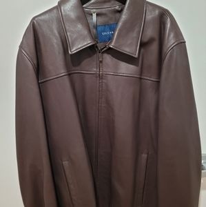 Men's XXL Cole Haan Brown Genuine Leather Jacket